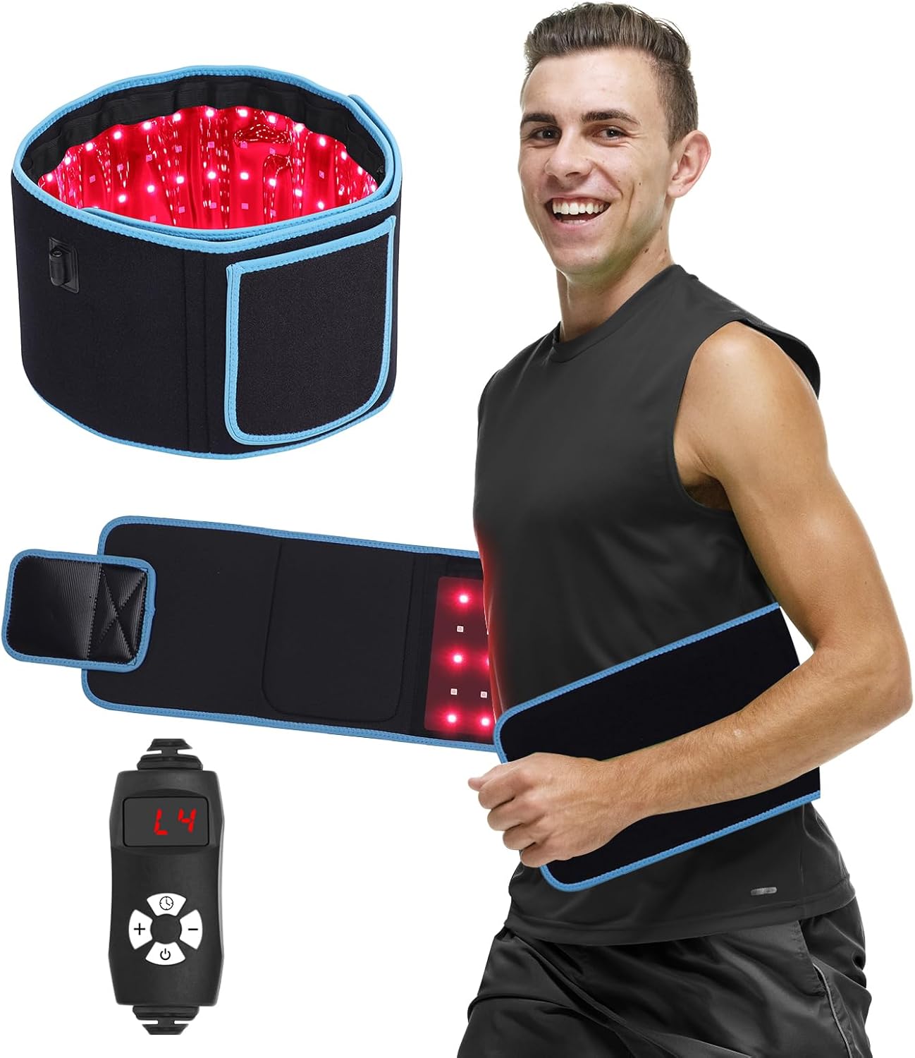 Crossfit Gym - LED 光線療法マッサージベルト赤色光温湿布 850nm 660nm ボディシェイピング減量とリラクゼーション腰痛緩和
