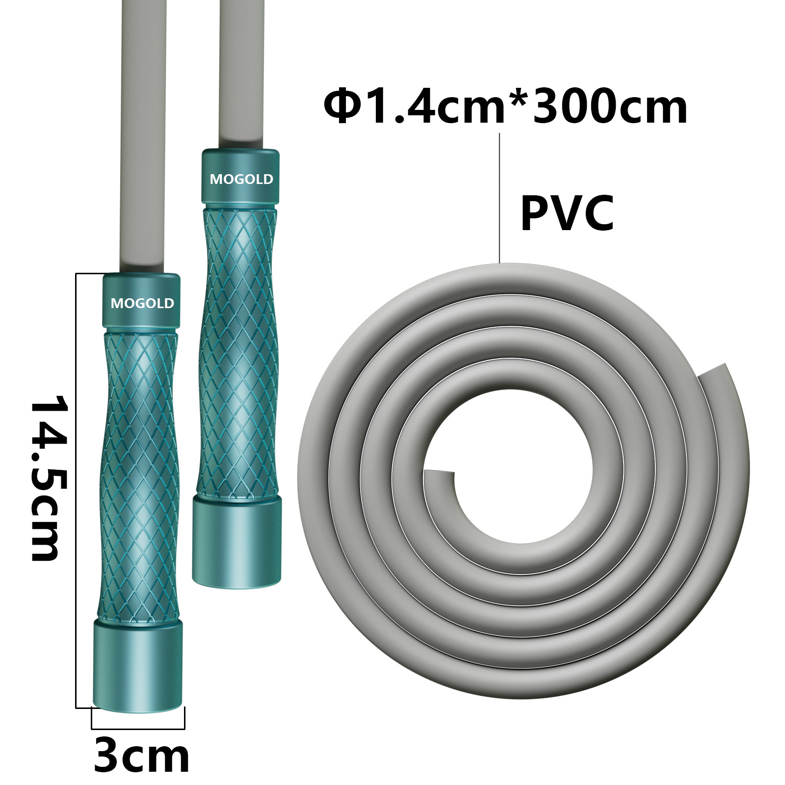 MOGOLD プロフェッショナル縄跳び：人間工学に基づいた滑 - Skipping Rope Pvc のレビューと価格
