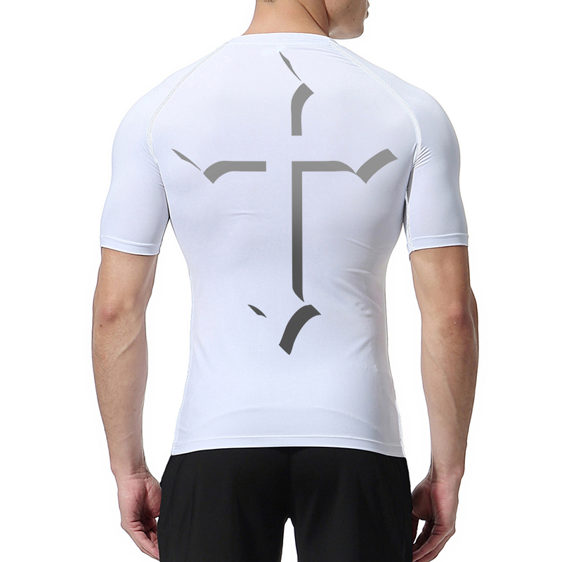 メンズクロスプリントコンプレッションシャツ,スポーツTシャツ - Crossfit Gym のレビューと価格