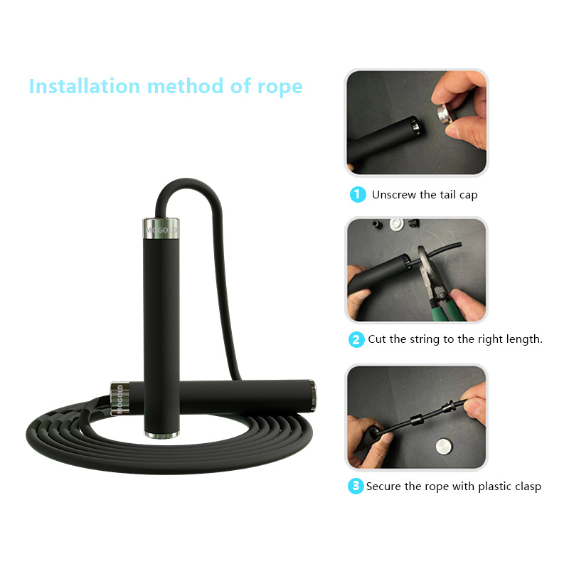 大人のための調整可能なボクシング縄跳び,スポーツ運動,減量, - Skipping Rope Pvc のレビューと価格