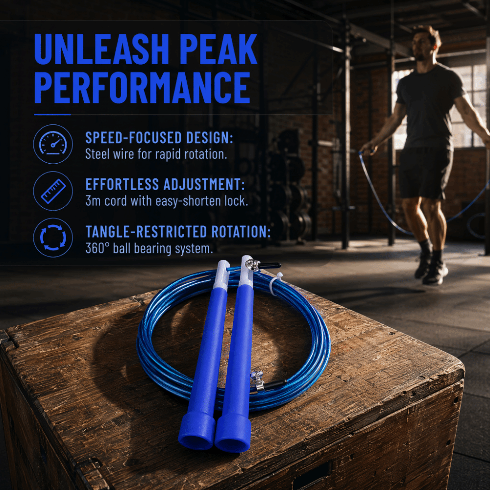 耐久性のあるスチールワイヤー縄跳び、絡まない調節可能な長さス - Skipping Rope Pvc のレビューと価格